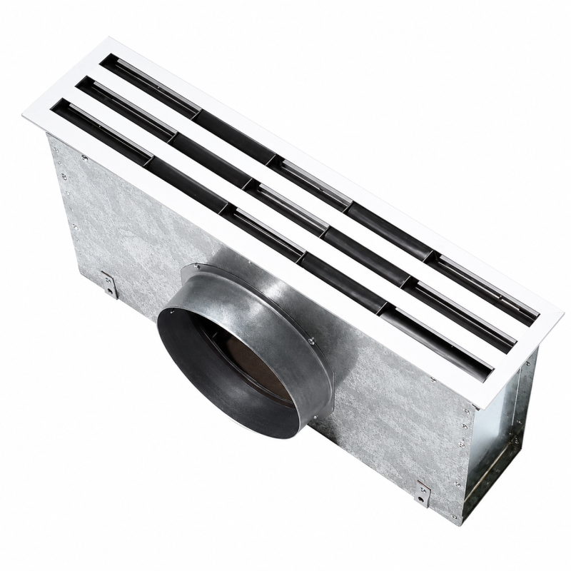 Diffuseur Linéaire Blanc 3 Fentes  ATLANTIC Dfa-3f 559B L55.9cm avec Déflecteurs Sectorisés et Plénum Monté - 528282