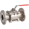 Vanne à Boisseau Sphérique 3 Pièces Inox SFERACO Série 731 à Brides PN40 DIN3202 F1 DN32 - 731032