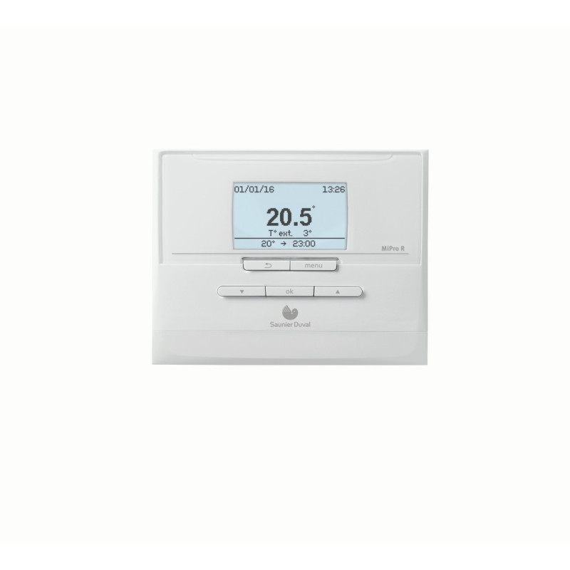 Commande d'Ambiance Thermostat SAUNIER DUVAL MiPro Remote Radio pour Zone Supplémentaire pour Pompe à Chaleur -0020231590