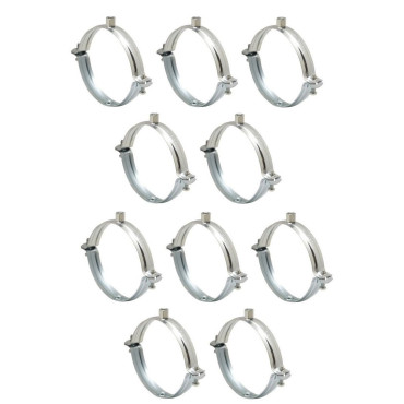 Lot de 10 Colliers de Supportage AIRFRANE Diamètre 400mm pour Fixation de Gaines ou Conduits Circulaires - CG400