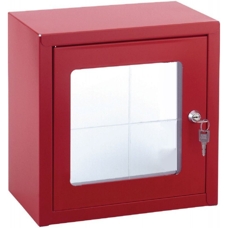 Boîte Sous Verre Boitier Coffret Vanne Gaz Rouge THERMADOR avec Serrure à Clé 600x600x300mm - BSVD663