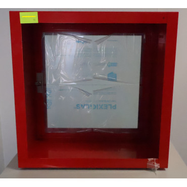 Boîte Sous Verre Boitier Coffret Vanne Gaz Rouge THERMADOR avec Serrure à Clé 600x600x300mm