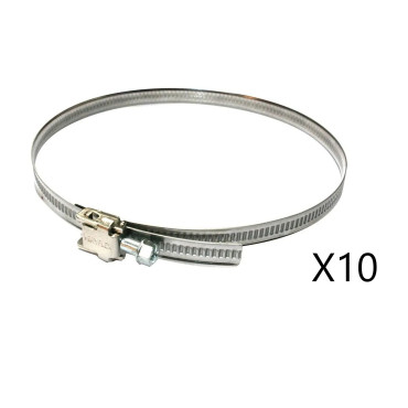 Lot de 10 Colliers de Serrage Rapide AIRFRANE Polyval Diamètre 60-525mm Inox - CRPX525