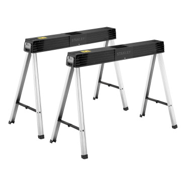 Lot de 2 Tréteaux Métalliques Pliants STANLEY Charge 340kg - 1-97-475