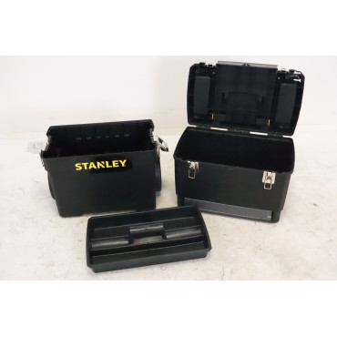 Servante Roulante 3en1 STANLEY Carbone Work Center Coffre Rangement Électroportatif-Carrousel Rotatif
