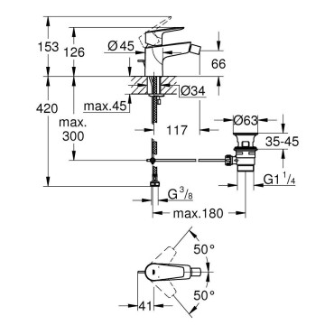 Mitigeur Bidet GROHE BauEdge 23331001