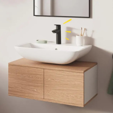 Mitigeur Monocommande de Lavabo GROHE Quickfix Start avec Bonde Noir Mat - 235752432
