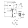 Mitigeur Monocommande de Lavabo GROHE Quickfix Start avec Bonde Noir