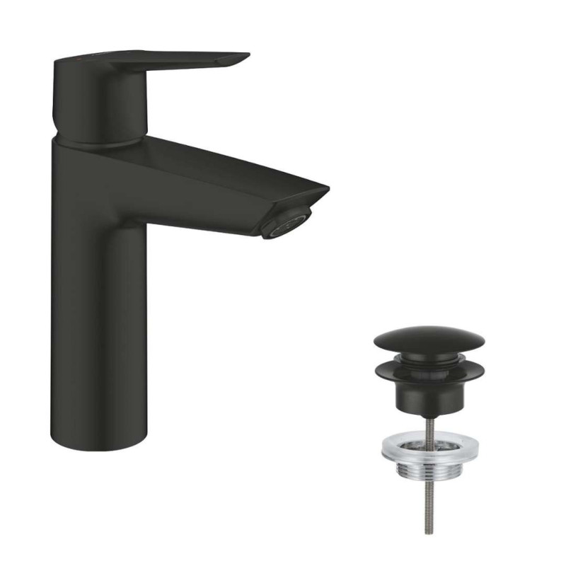 Mitigeur Monocommande de Lavabo GROHE Quickfix Start avec Bonde Noir Mat - 235752432 - NEUF