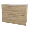 Meuble Sous Vasque de Salle de Bain 80cm AQUANCE Media26145 2 Tiroirs Chêne Nebraska Naturel - A2370895