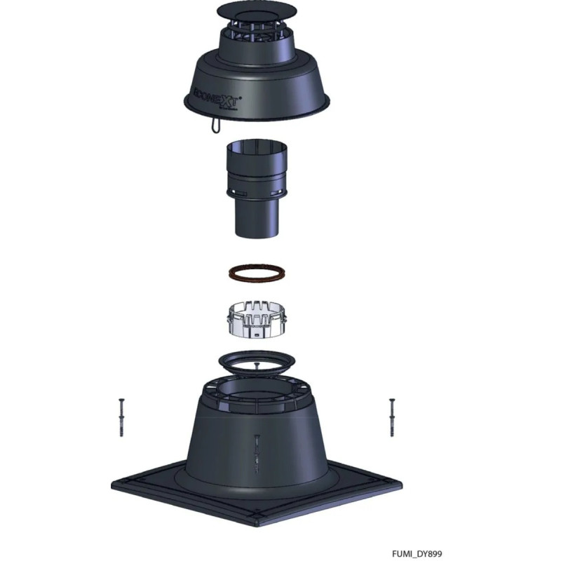 Terminal avec Solin DE DIETRICH DY899 pour Conduit Flexible PPS Ø80mm - 100015329