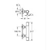 Dimensions Mitigeur Thermostatique de Douche GROHE Précision Flow Chromé - 34840000