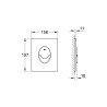 dimensions Plaque de Commande pour Toilette WC