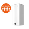 Chauffe-Eau Électrique Carré 120L ATLANTIC Linéo Connecté Stéatite Vertical Mural Monophasé - 157214