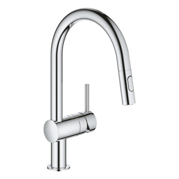 Mitigeur Monocommande Évier GROHE Minta avec Douchette Extractible 2 Jets Chromé - 32321002