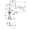 Dimensions du Mitigeur Monocommande Évier GROHE Minta