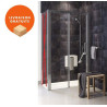Porte de Douche Coulissante AKW Larenco Pose en Niche en Aluminium Chromé