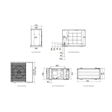 Pompe à Chaleur Monobloc Air/Eau 11kW ATLANTIC Alféa Excellia M avec Eau Chaude Sanitaire - 526992
