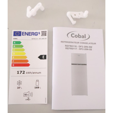 Réfrigérateur Congélateur 2 Portes COBAL Blanc - REFR0116 - NEUF Déclassé