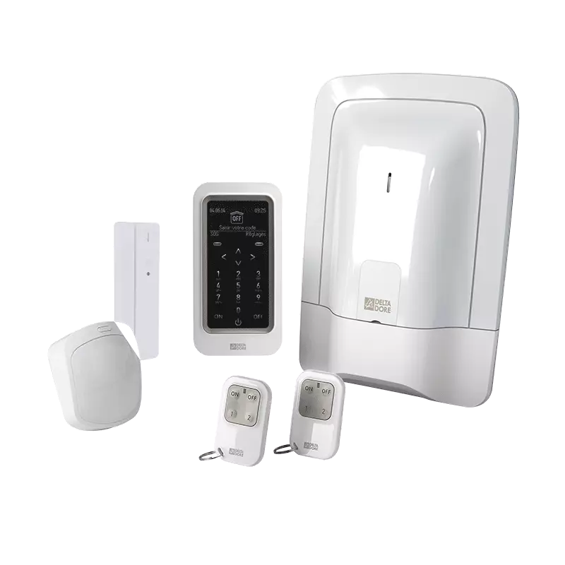 Pack Alarme Sans Fil 2 Zones DELTA DORE Tyxal+ Pré-Configuré et Évolutif - 6410186