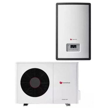 Ensemble de Pompe à Chaleur Réversible Air/Eau 7kW SAUNIER DUVAL GeniaAir Split 7 Monophasé - 0010021150-0010023497 - NEUVE