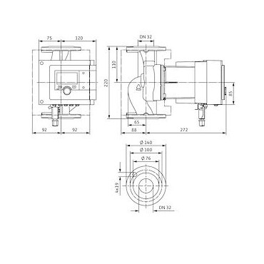 Circulateur Pompe de Circulation WILO Stratos MAxo 32/0,5-10 R7 PN10 pour Système de Chauffage