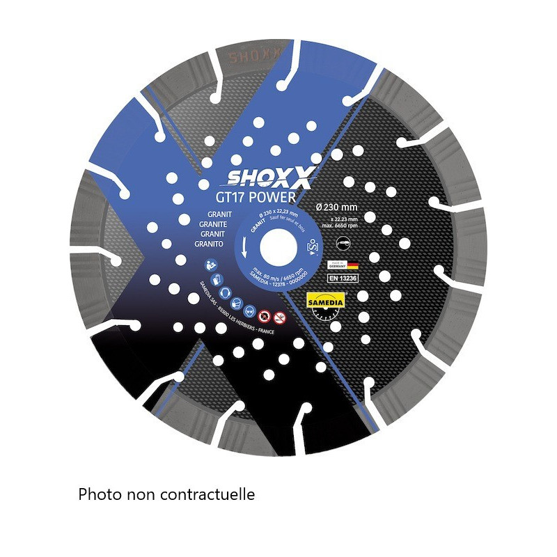 Disque Diamant SAMEDIA Shoxx G17 Power Ø300mm Ø Alésage 20mm pour Découpeuse - 313289/001 - NEUF