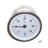 Lot de 5 Thermomètres Applique à Cadran A45D DISTRILABO 0-120°C Ø80mm - 74504D - NEUF