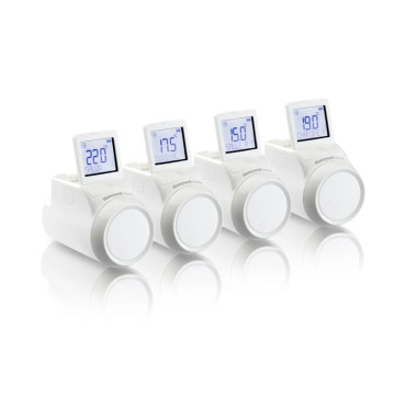 Pack de 4 Têtes Thermostatique Programmables HONEYWELL Home pour Thermostat Evohome M30x1,5 - HR924WE