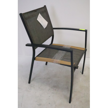 Lot de 8 Chaises Fauteuils de Jardin OOGARDEN Antalya avec Accoudoirs en Aluminium