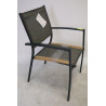 Lot de 8 Chaises Fauteuils de Jardin OOGARDEN Antalya avec Accoudoirs en Aluminium