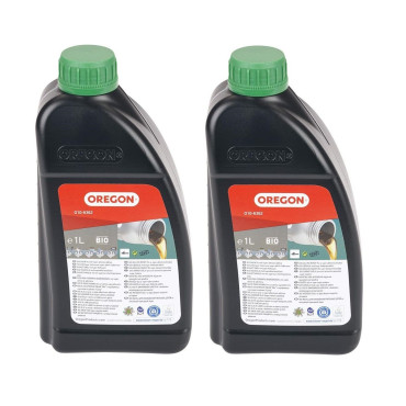 Lot de 2 Bidons 1L Huile Adhérente BIO OREGON Pour Chaîne de Tronçonneuse - 010-6362