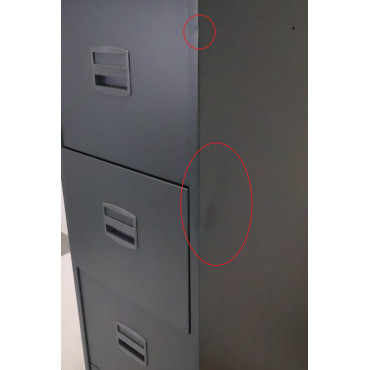 Armoire de Bureau Meuble Classeur Professionnel MTI 4 Tiroirs Pas Cher