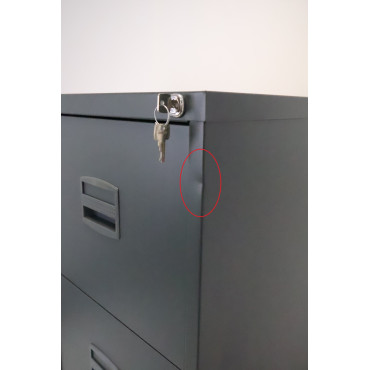 Armoire de Bureau Meuble Classeur Professionnel MTI 4 Tiroirs Pas Cher
