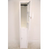 Vestiaire 2 Casiers avec Penderie Fermeture à Clés MTI 1800x30x500mm Blanc - WM231-BLC