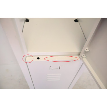 Vestiaire avec Penderie Fermeture à Clés MTI 1800x30x500mm Blanc - WM231-BLC - NEUF Déclassé