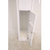 Vestiaire 2 Casiers avec Penderie Fermeture à Clés MTI 1800x30x500mm Blanc - WM231
