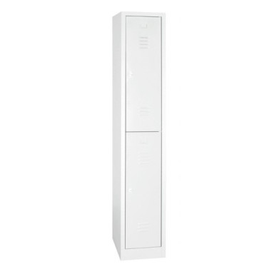 Vestiaire 2 Casiers avec Penderie Fermeture à Clés MTI 1800x30x500mm Blanc - WM231-BLC - NEUF Déclassé