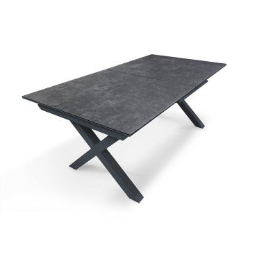 Table de Jardin Extensible 180/240cm DCB GARDEN Floride Aluminium avec Plateau Céramique - FLORIDE-TB240-CER-AN