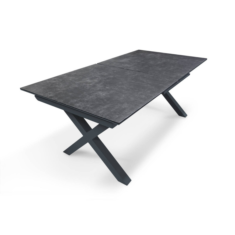 Table de Jardin Extensible 180/240cm DCB GARDEN Floride Aluminium avec Plateau Céramique - FLORIDE-TB240-CER-AN
