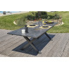 Table de Jardin Extensible 180/240cm DCB GARDEN Floride Aluminium avec Plateau Céramique - FLORIDE-TB240-CER-AN