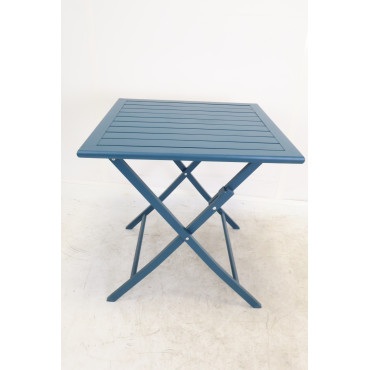 Table de Jardin Pliante CITY GARDEN Marius Guéridon 70x70cm Bleu Canard - MARIUS-TB70