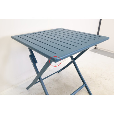Table de Jardin Pliante CITY GARDEN Marius Guéridon 70x70cm Bleu Canard - MARIUS