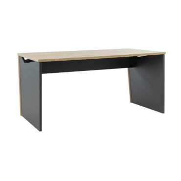 Bureau 160x80cm GAUTIER OFFICE Italic Bocage Chêne Anthracite - 2U61013 - NEUF Déclassé