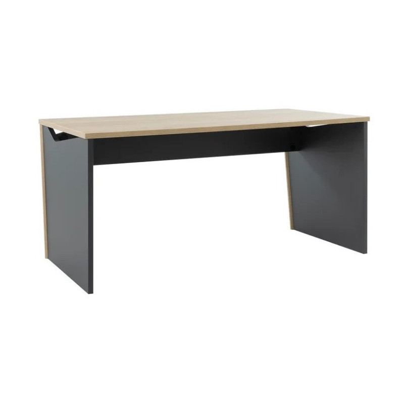 Bureau 160x80cm GAUTIER OFFICE Italic Bocage Chêne Anthracite - 2U61013 - NEUF Déclassé