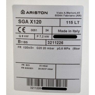 Chauffe-Eau Gaz 115L ARISTON 3211226