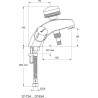 Mélangeur Bain-Douche PORCHER Ulysse Monotrou Tête à Clapet - D1634AA