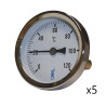 Lot de 5 Thermomètres Bimétallique A45D DISTRILABO 0-120°C 6cm - 74A45403D - NEUF