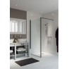 AKW Paroi de Douche LevelBest en Aluminium Noir Mat Verre Transparent