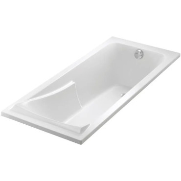 Baignoire Rectangulaire Encastrée 170x75cm JACOB DELAFON Corvette 3 en Minéracryl Blanc avec Pieds Réglables - E60901-00